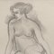 Guillaume Dulac, Portrait of Seated Nude, 1920s, Pencil Drawing, Framed 5