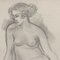 Guillaume Dulac, Portrait of Seated Nude, 1920s, Pencil Drawing, Framed 6