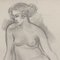 Guillaume Dulac, Portrait of Seated Nude, 1920s, Pencil Drawing, Framed, Image 6