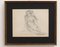 Guillaume Dulac, Portrait of Seated Nude, 1920s, Pencil Drawing, Framed 1