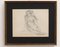 Guillaume Dulac, Portrait of Seated Nude, 1920s, Pencil Drawing, Framed, Image 1