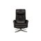 Black Leather Recliner Armchair from Intertime, Image 7