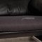 2-Seater Black Leather Sofa from De Sede 5