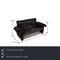 2-Seater Black Leather Sofa from De Sede 2