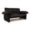 2-Seater Black Leather Sofa from De Sede 7