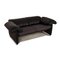 2-Seater Black Leather Sofa from De Sede 3