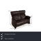 Soft Dark Brown Leather 2-Seater Sofa from Himolla 2
