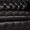 Black Leather Four Seater Chesterfield Sofa 3