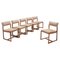 Walnut Dining Chairs 133 by De La Espada, Set of 6 1