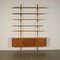 Walnut Veneer Bookcase or Shelving Unit, 1970s or 1980s 4