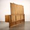 Side Cabinet in Veneered Wood, Marble & Brass with Mirror, Italy, 1950s 15