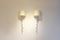Vintage French Extra Large Cobra Silver Gilded Brass Wall Sconces, Set of 2 1