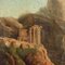 Fluvial Landscape with the Temple of Vesta at Tivoli, 19th Century, Oil on Canvas, Framed 6
