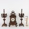 Bronze Clock with Candleholders, Set of 3, Image 2