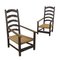 Throne Chairs in Wood, Italy, 1930s-1940s, Set of 2 1