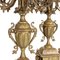 Bronze Clock with Candleholders, France, 19th Century, Set of 3 15