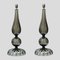 Grandes Lampes de Bureau en Verre de Murano Gris Fumé, Set de 2 2