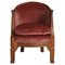 Danish Rosewood Velvet Lounge Chair 1