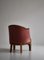 Danish Rosewood Velvet Lounge Chair 5