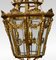 Large Brass Octagonal Cut Glass Four Light Lantern, Image 7