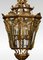 Large Brass Octagonal Cut Glass Four Light Lantern, Image 5