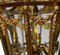 Large Brass Octagonal Cut Glass Four Light Lantern, Image 6