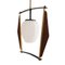 Suspension Lamp in Teak & Otto in Stilnovo Style, Italy, 1960s 2