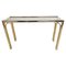 Brass Faux Bamboo Console Table, 1970s, Image 1