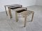 Tables Gigognes Vintage en Laiton, 1970s, Set de 3 5