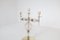 Large Mid-Century Glass and Brass Candelabra by for Boda Sweden, 1960s 5