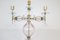 Large Mid-Century Glass and Brass Candelabra by for Boda Sweden, 1960s 6