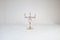 Large Mid-Century Glass and Brass Candelabra by for Boda Sweden, 1960s 4