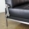 Mid-Century Black Leather Sofa Daybed by Johannes Spalt for Wittmann Austria 9