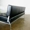 Divano letto Mid-Century in pelle nera di Johannes Spalt per Wittmann Austria, Immagine 6