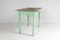 Petite Table de Ferme Rustique en Pin Peint en Vert 9