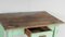 Small Rustic Green Painted Pine Farmhouse Table 2