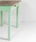Petite Table de Ferme Rustique en Pin Peint en Vert 5