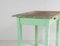 Small Rustic Green Painted Pine Farmhouse Table 7