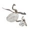 Vintage Silver Bonbonnieres Swans, Set of 2, Image 4