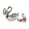 Vintage Silver Bonbonnieres Swans, Set of 2, Image 3
