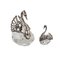 Vintage Silver Bonbonnieres Swans, Set of 2 1