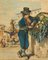 PA Rizzoni, joven vendedor de verduras en las calles de Roma, siglo XIX, acuarela, Imagen 2