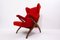 Butaca Fiorenza Mid-Century moderna en rojo de Franco Albini para Arflex, Italia, Imagen 2
