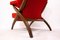 Fauteuil Fiorenza Mid-Century Moderne Rouge par Franco Albini pour Arflex, Italie 5