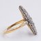 Vintage 18 Karat Gelbgold Navette Ring mit Diamanten 2,80ctw, 1940er 3