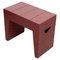 Modern Red Lacquered Rational Wood Stool by Dom Hans 1