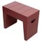 Modern Red Lacquered Rational Wood Stool by Dom Hans, Image 1