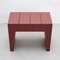 Modern Red Lacquered Rational Wood Stool by Dom Hans, Image 3