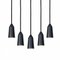 Massive Black Edt Ceiling Lamp by Henrik Tengler for Konsthantverk, Set of 5, Image 7