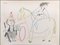 Pablo Picasso, Clown & Circus Rider, 1954, Litografia, Immagine 1